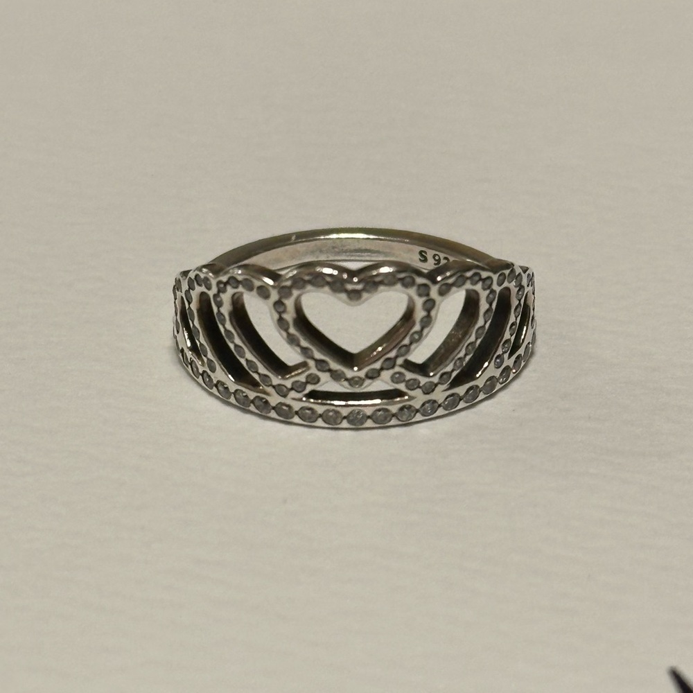 Pandora Princess Tiara Crown Ring size 50 (5)
